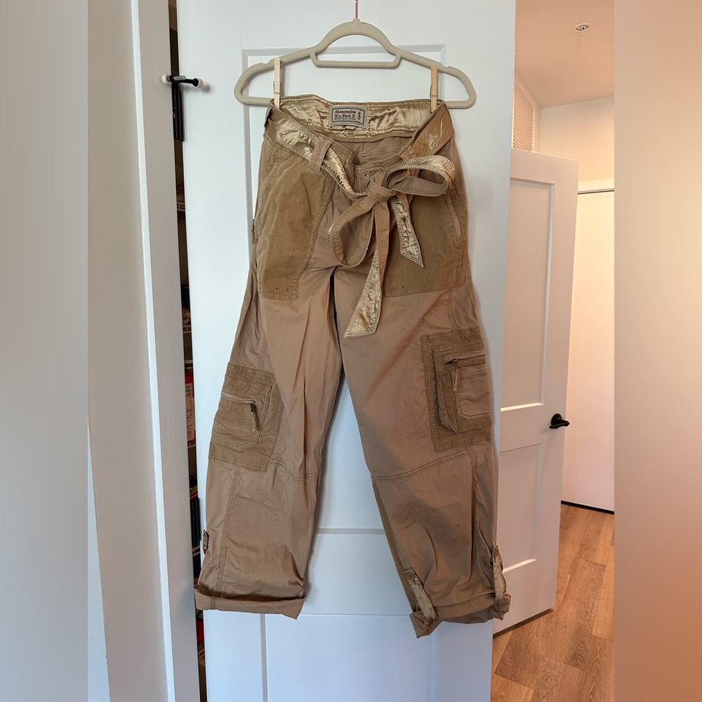 A&F Tan Cargo Pants
